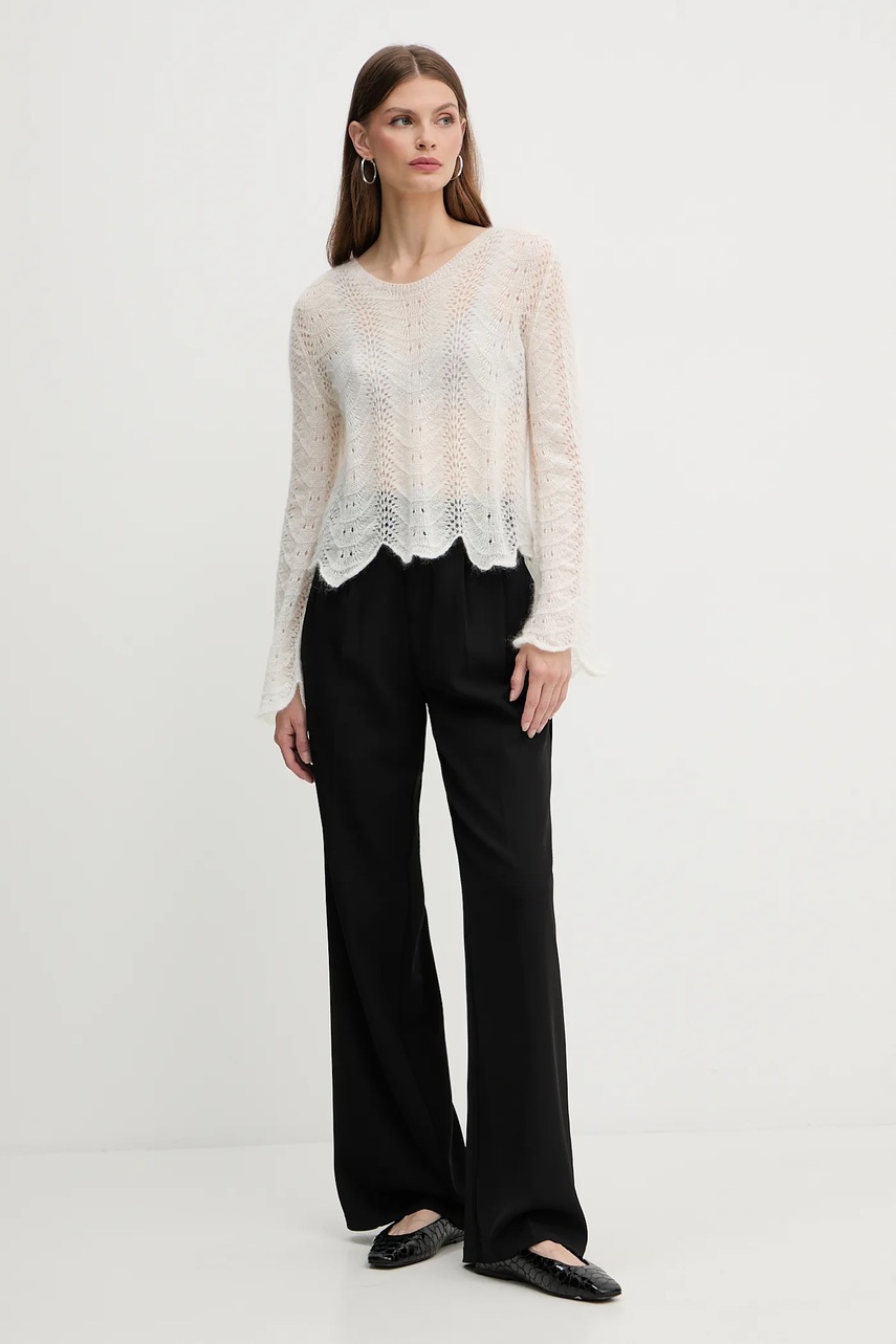 Шерстяной свитер Twinset цвет бежевый лёгкий 252TP3524