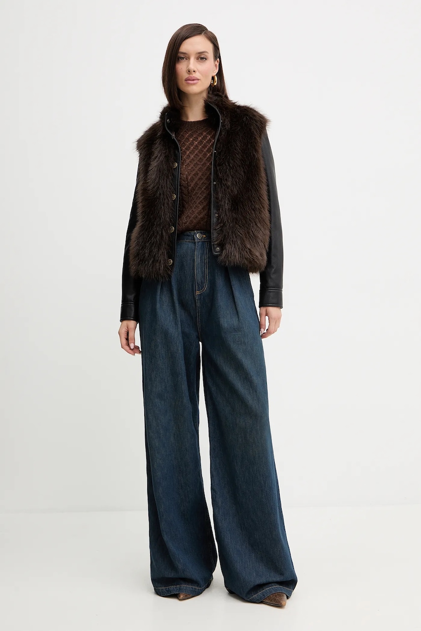 Свитер с шерстью Twinset цвет коричневый лёгкий 252TT3201