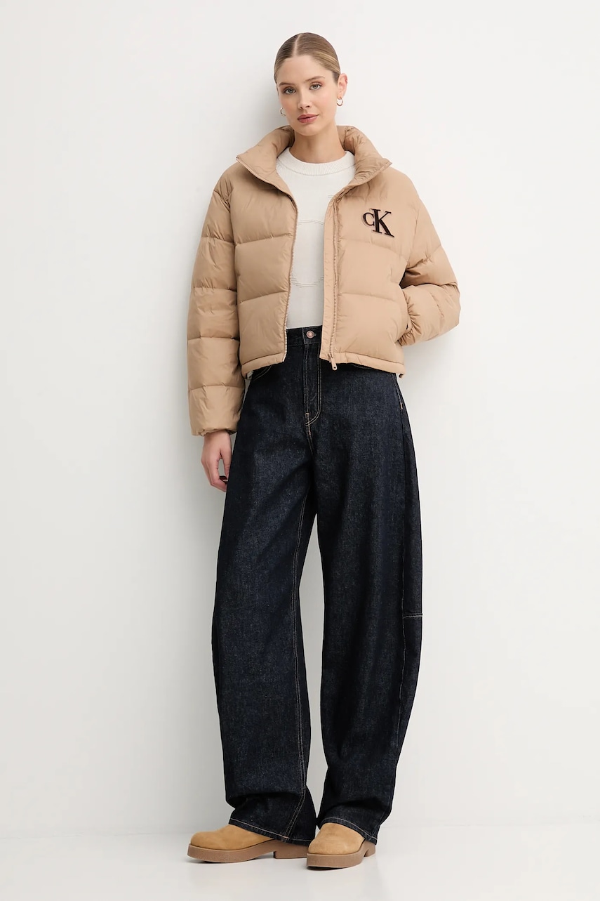 Хлопковый свитер Calvin Klein Jeans цвет бежевый  LV047D304G Хлопковый свитер Calvin Klein Jeans цвет бежевый  LV047D304G