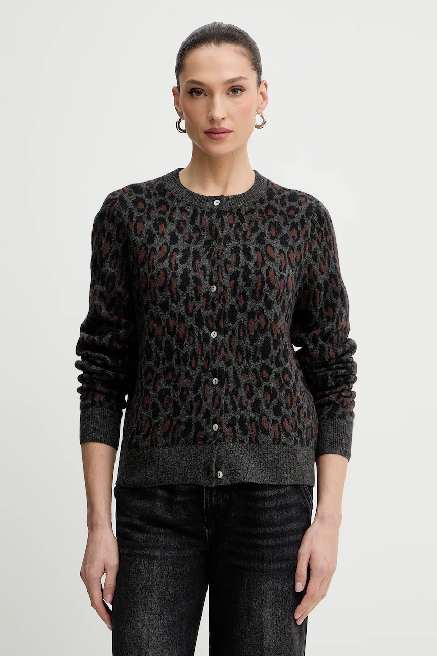 Levi's cardigan din amestec de lână culoarea gri, 004H1