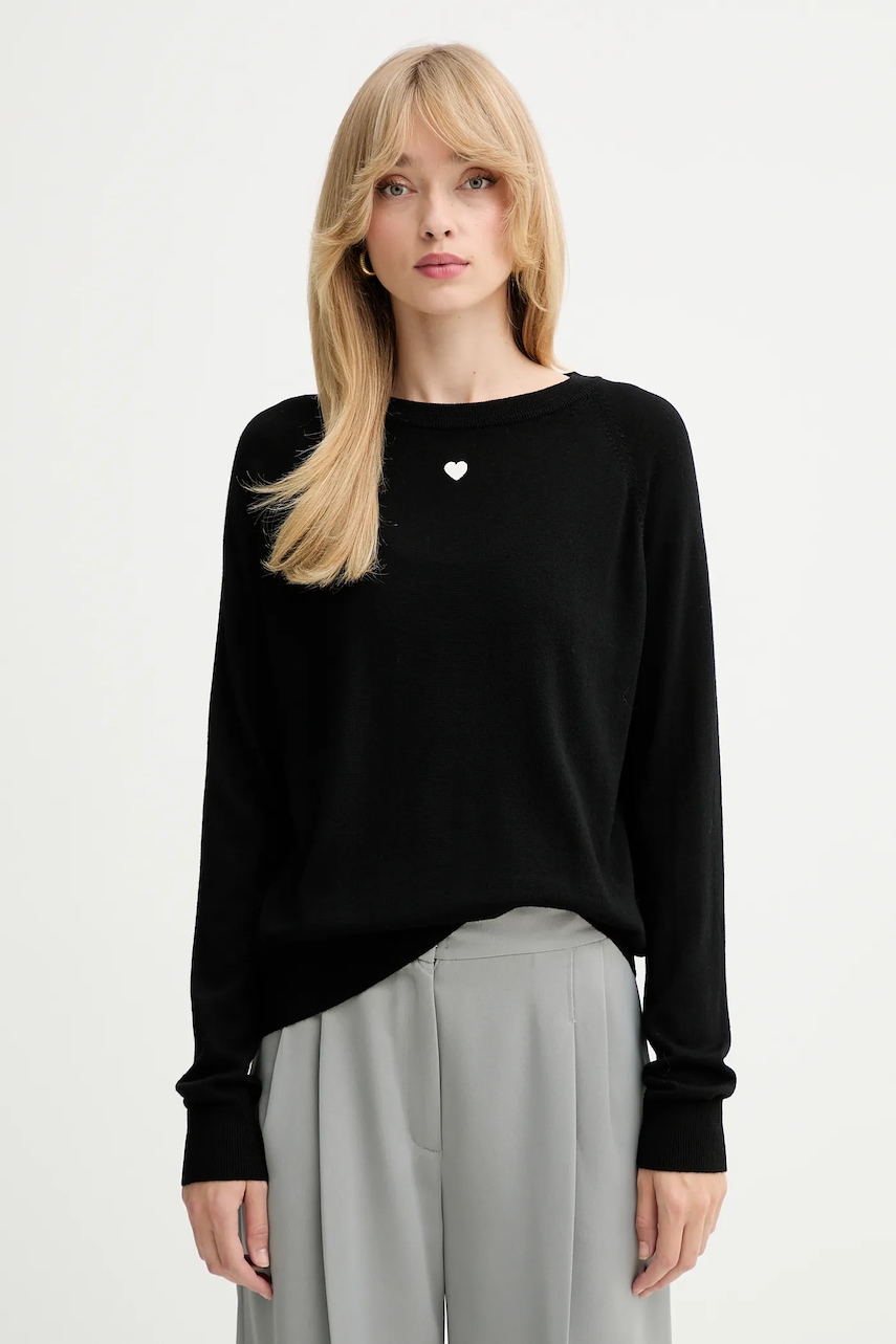 MAX&Co. pulover de lână culoarea negru, light, 2528366014200