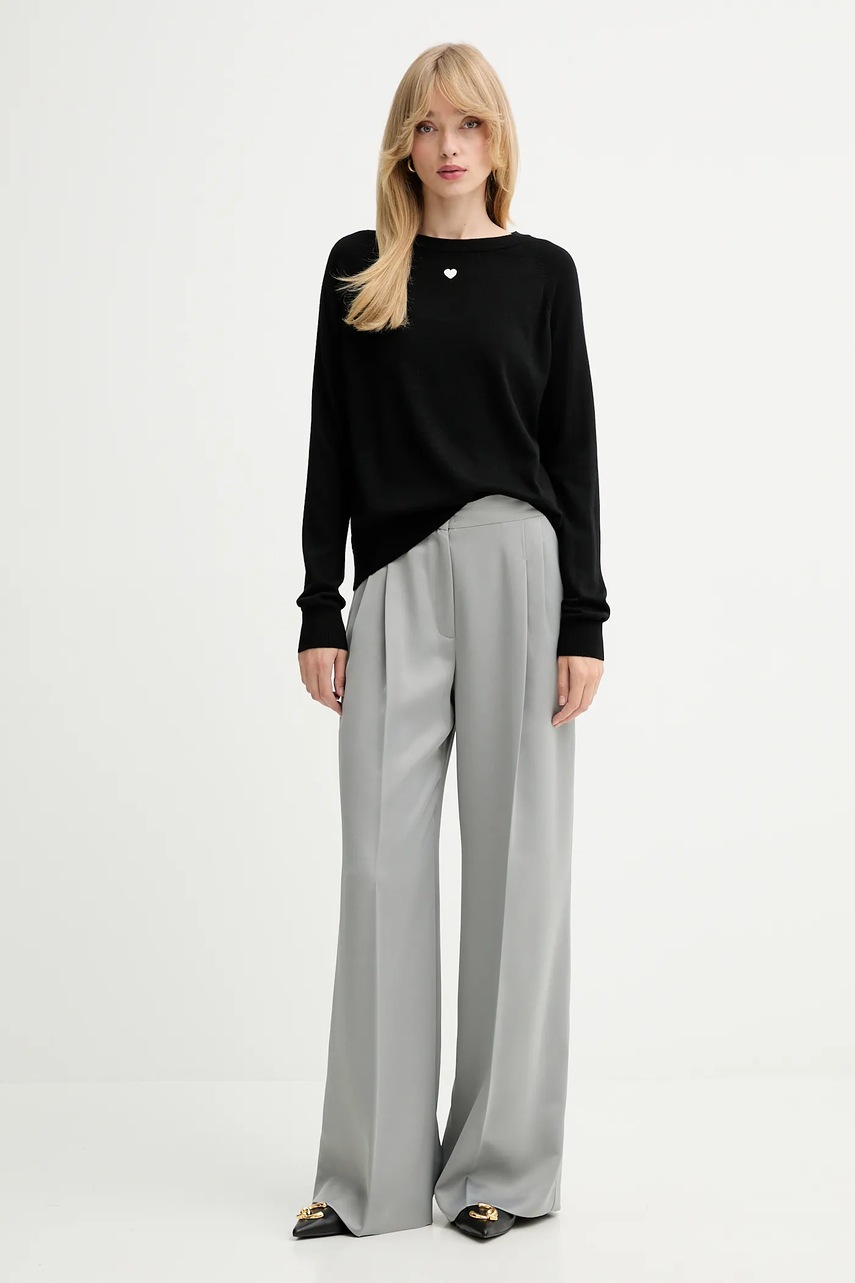 Шерстяной свитер MAX&Co. цвет чёрный лёгкий 2528366014200