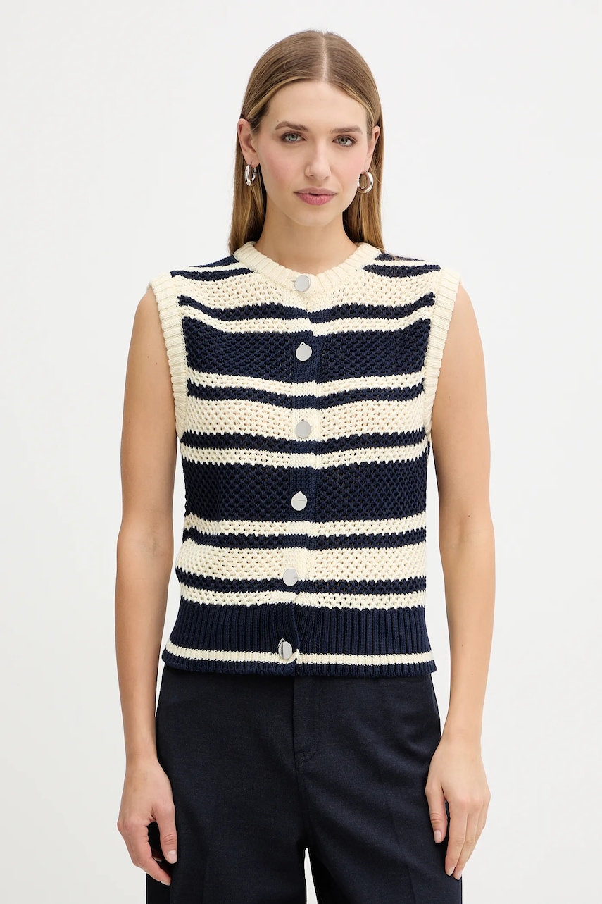 MAX&Co. vestă din amestec de lână culoarea bej, 2526356044200