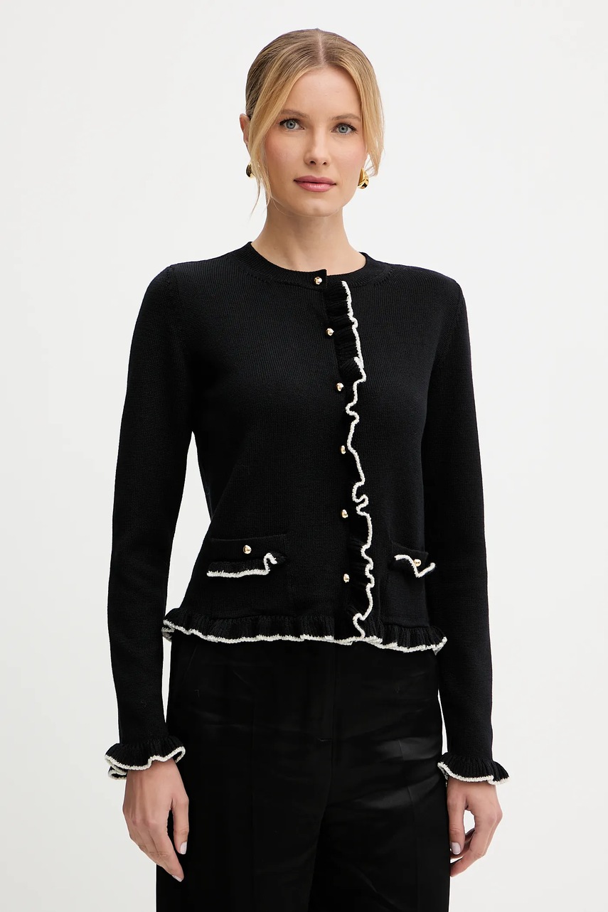 Luisa Spagnoli cardigan din lana culoarea negru, light, 100212
