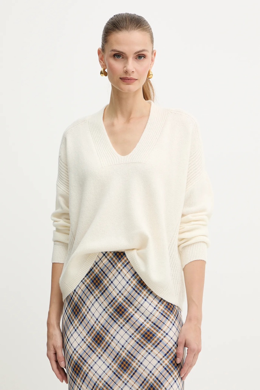 Levně Vlněný svetr Liu Jo dámský, béžová barva, MF5060 MS009