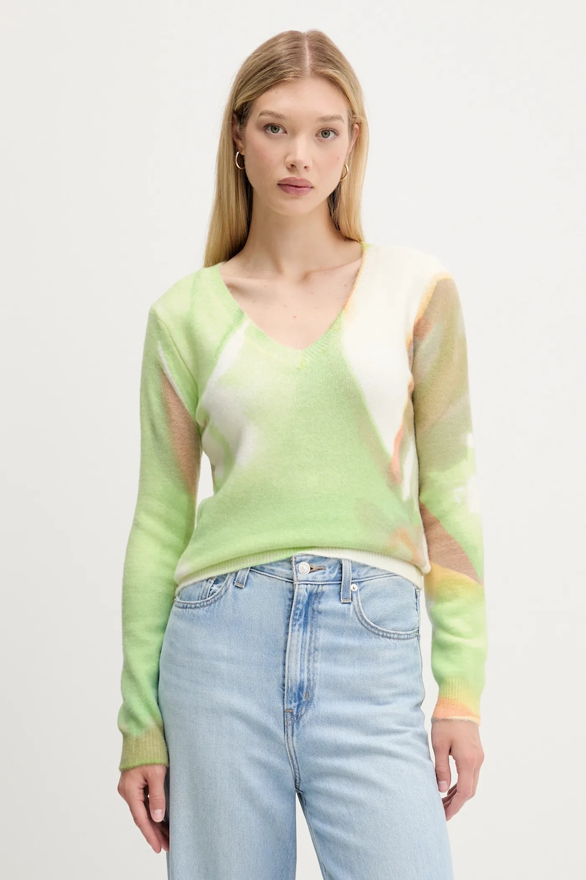 Desigual pulover OULU culoarea turcoaz, 25WWJF13