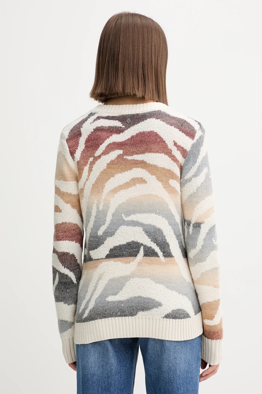 Πουλόβερ Desigual WASILLA χρώμα: μπεζ, 25WWJF21 φωτογραφία