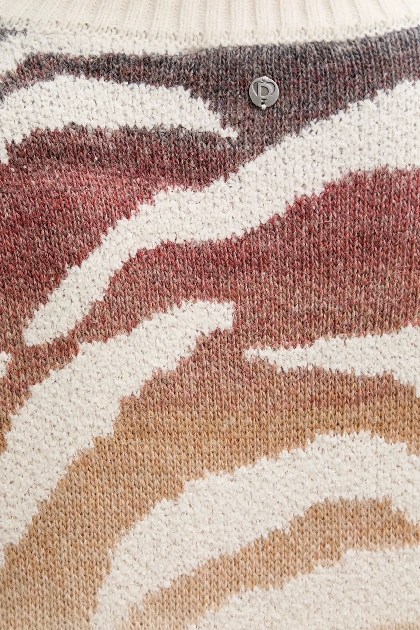 Πουλόβερ Desigual WASILLA χρώμα: μπεζ, 25WWJF21 φωτογραφία