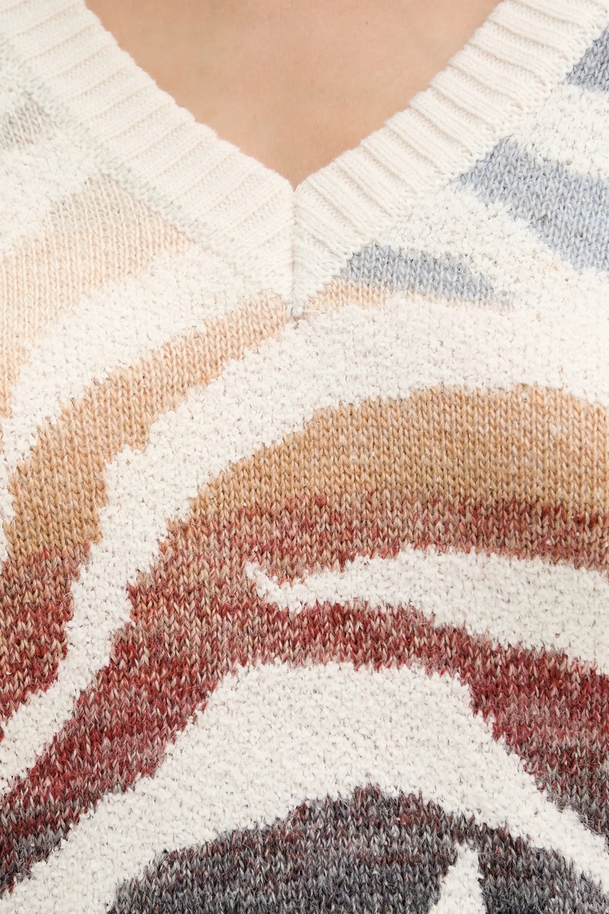 Πουλόβερ Desigual WASILLA χρώμα: μπεζ, 25WWJF21 φωτογραφία