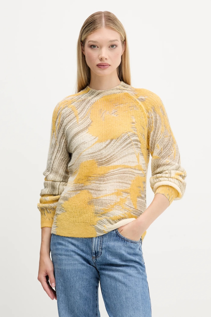 Desigual pulover de lână HYDER culoarea bej, light, 25WWJF31
