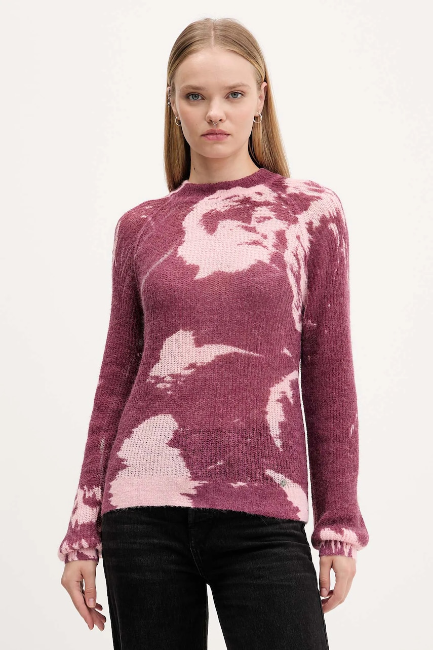 Desigual pulover de lână HYDER culoarea bordo, light, 25WWJF31