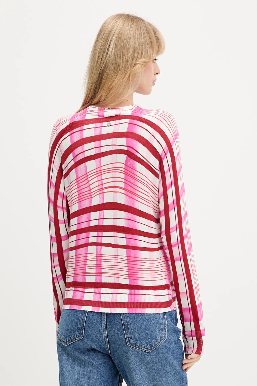 Πουλόβερ Desigual NORUEGA χρώμα: ροζ, 25WWJF41 φωτογραφία