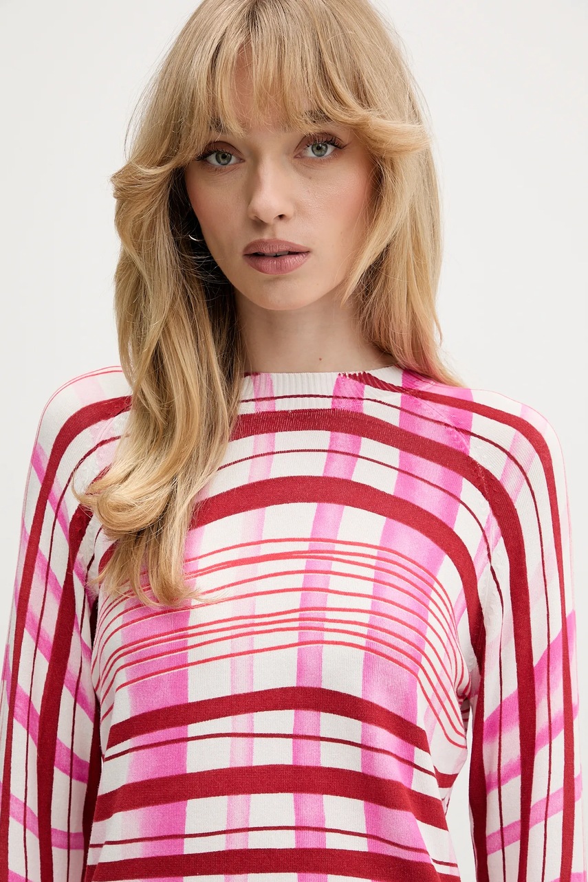 Πουλόβερ Desigual NORUEGA χρώμα: ροζ, 25WWJF41 φωτογραφία