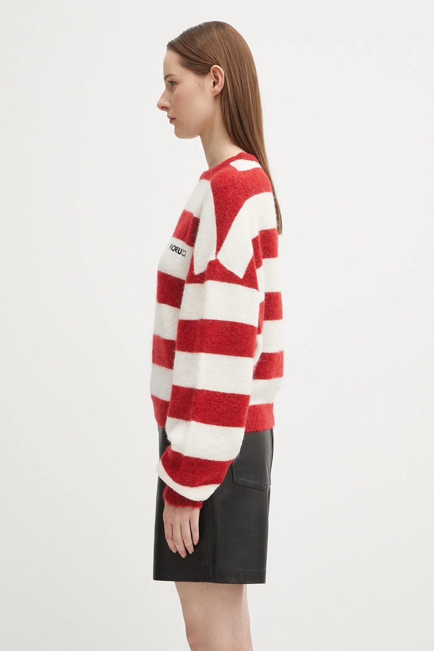 Шерстяной свитер Fiorucci Cropped Alpaca цвет красный тёплый W02FPKSW448KN11RD02