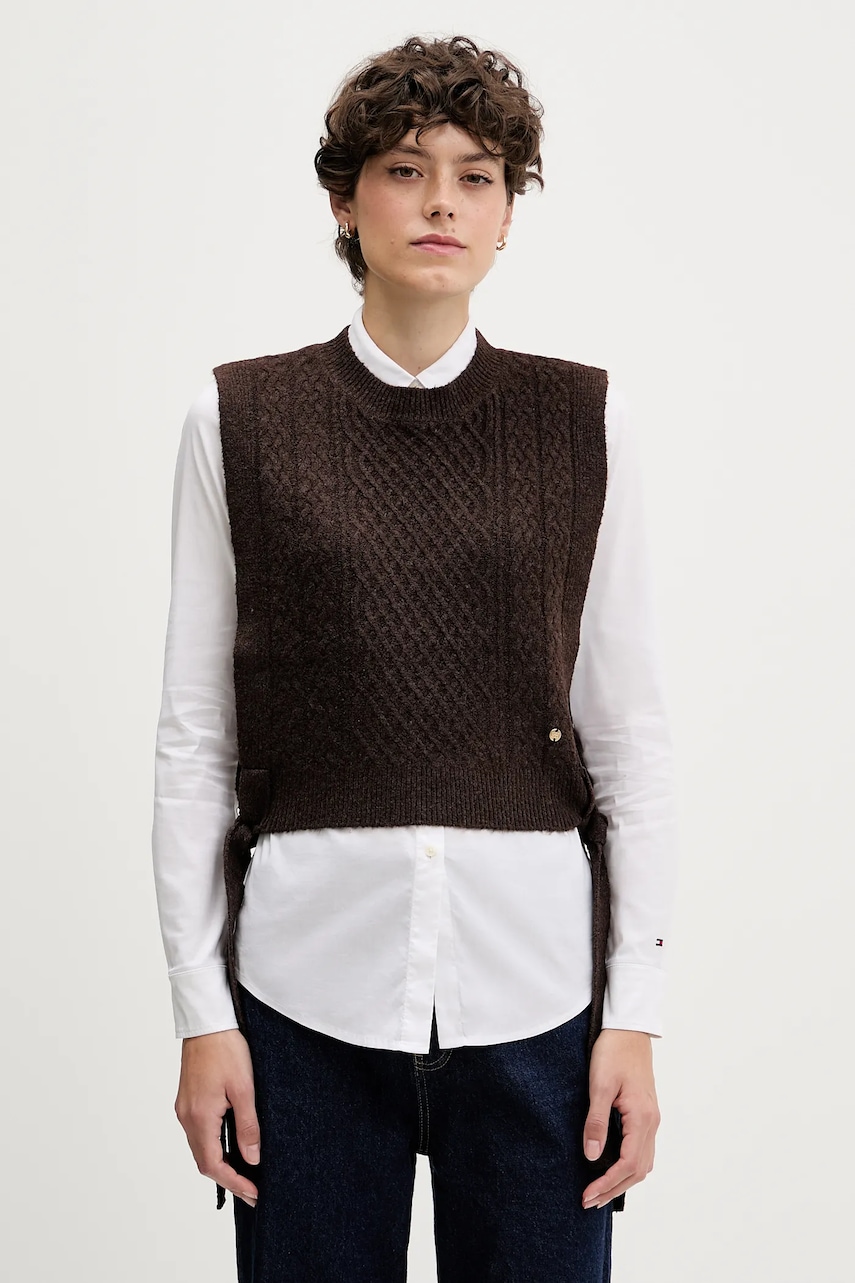 Pedro del Hierro vestă culoarea maro, light, 4962459