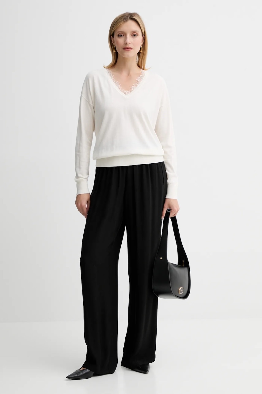 Свитер с шерстью BOSS Orange цвет бежевый лёгкий 50551357