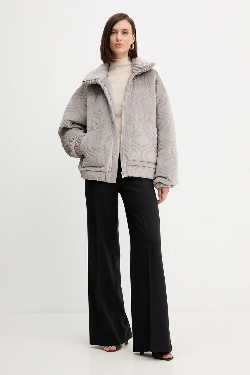 Шерстяной свитер Marella цвет бежевый с полугольфом 2523366254200