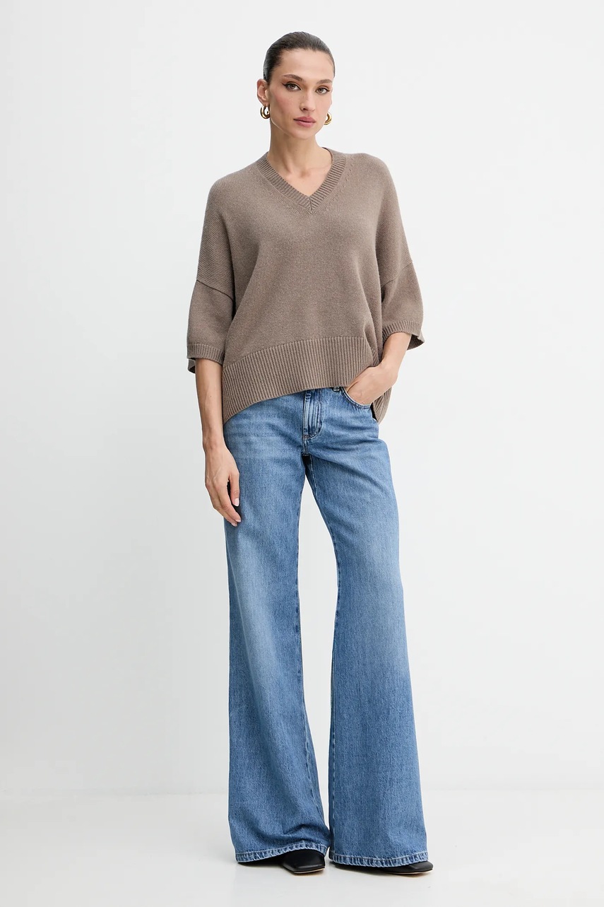 Свитер с шерстью Marella цвет коричневый  2523366404200