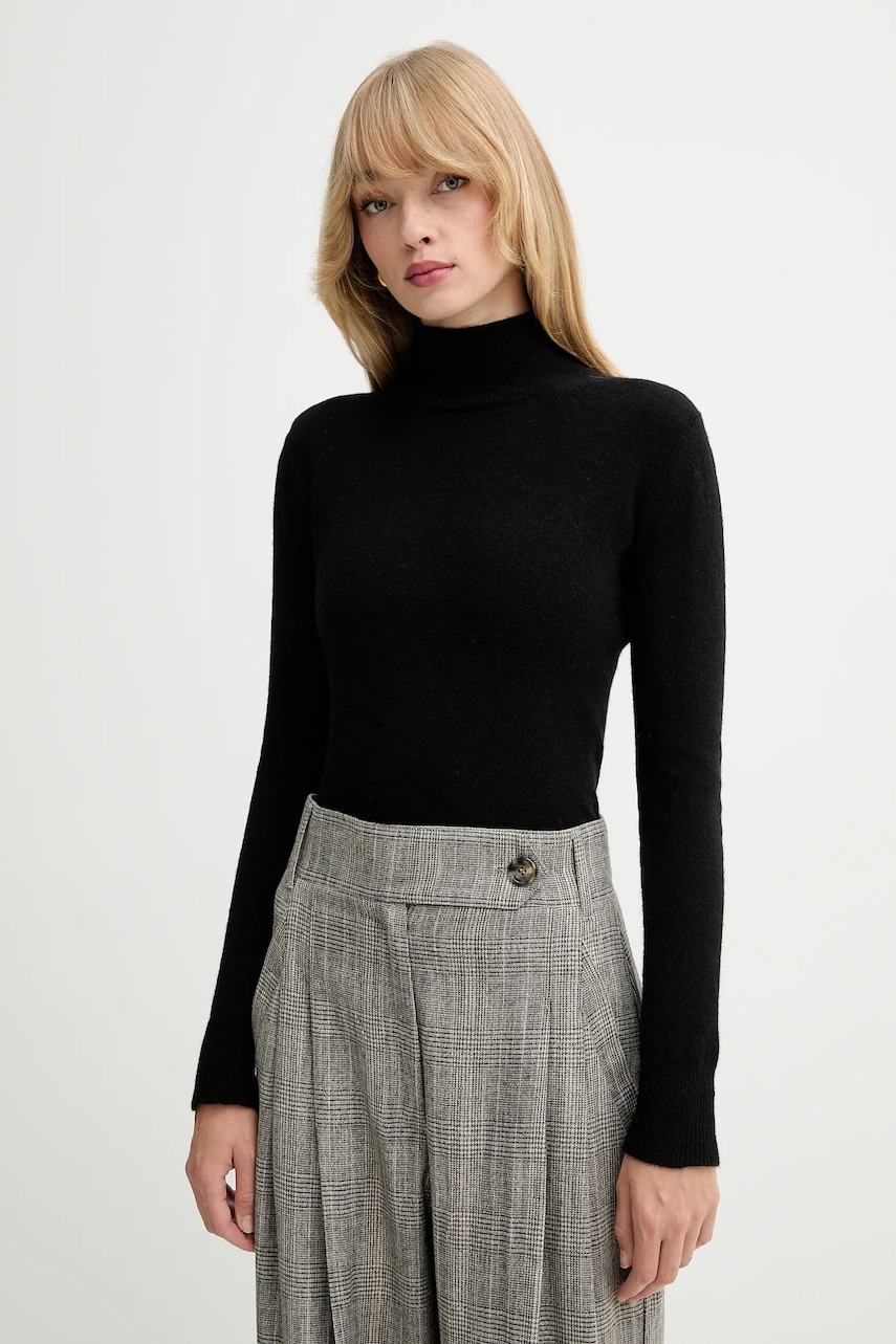 Marella pulover Emme by Marella culoarea negru, light, cu guler, 2525366201200