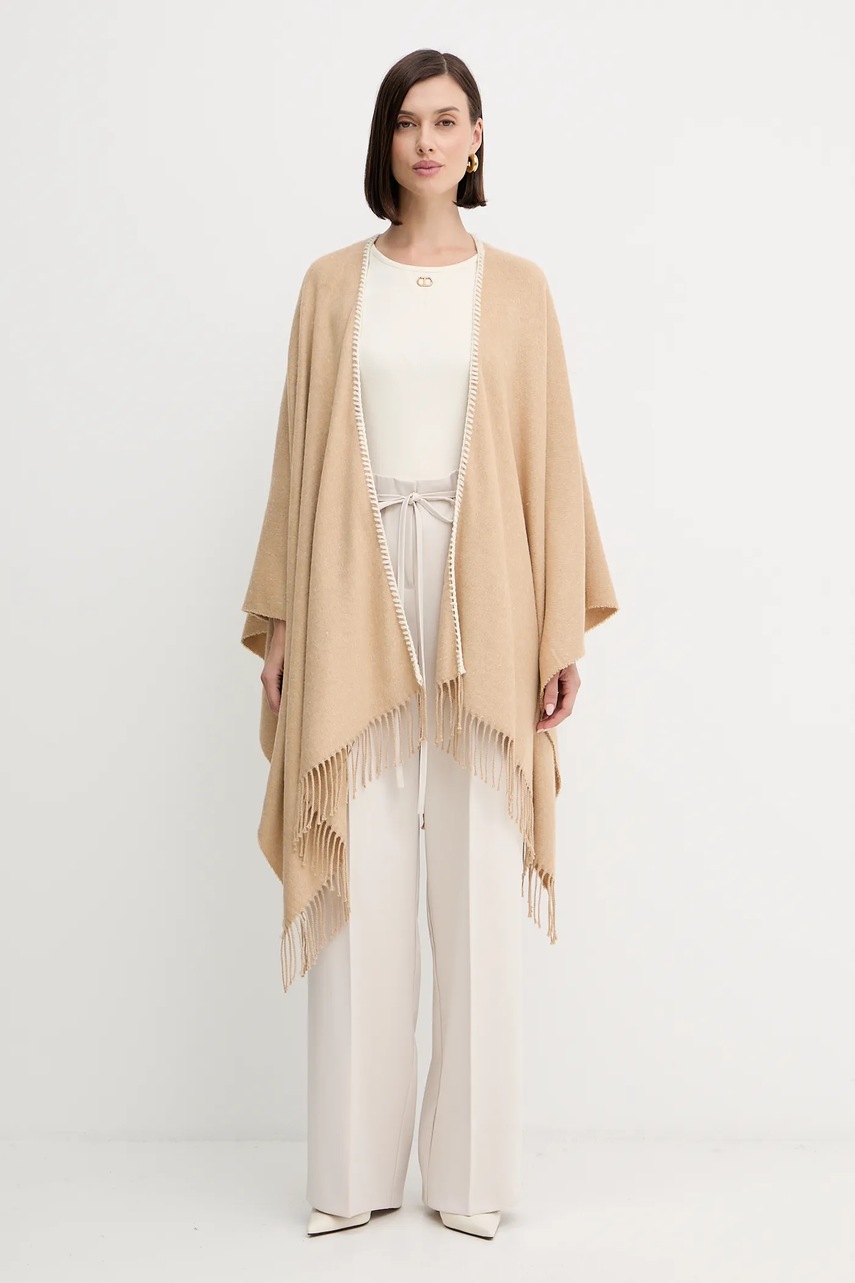 Πόντσο Marella Emme by Marella χρώμα: μπεζ, 2525546031200 φωτογραφία