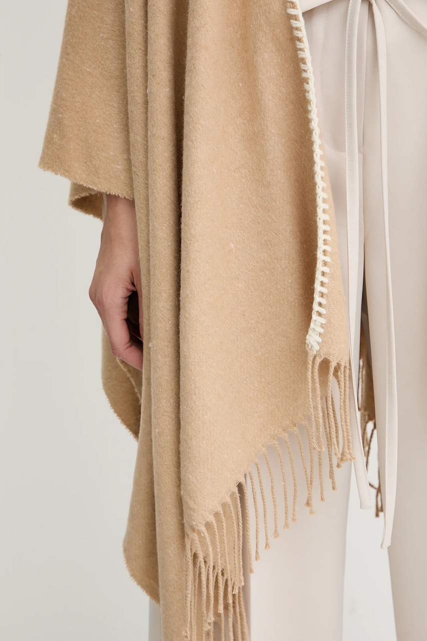 Πόντσο Marella Emme by Marella χρώμα: μπεζ, 2525546031200 φωτογραφία