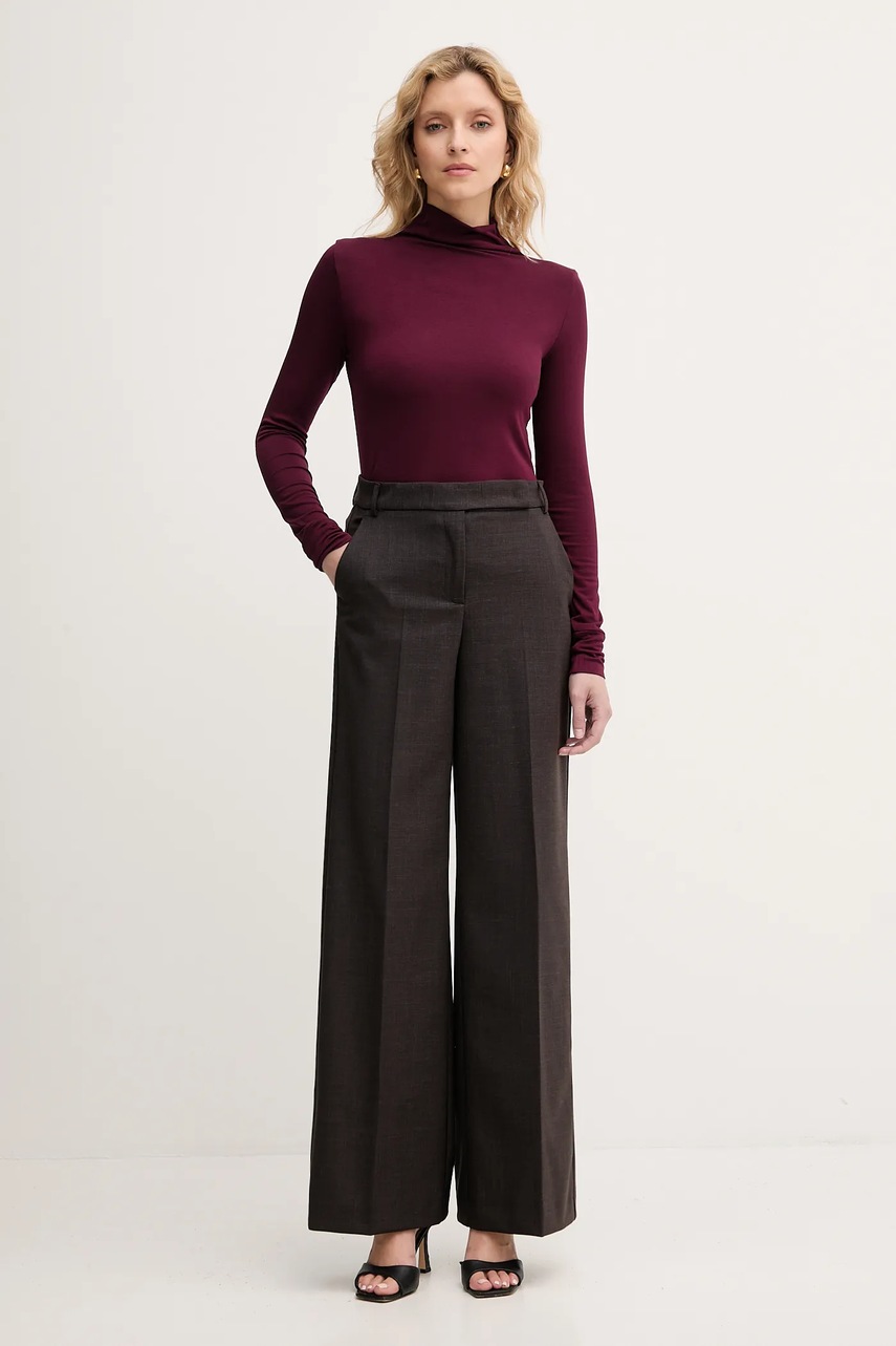 Лонгслив Marella Emme by Marella цвет бордовый с гольфом 2525946031200