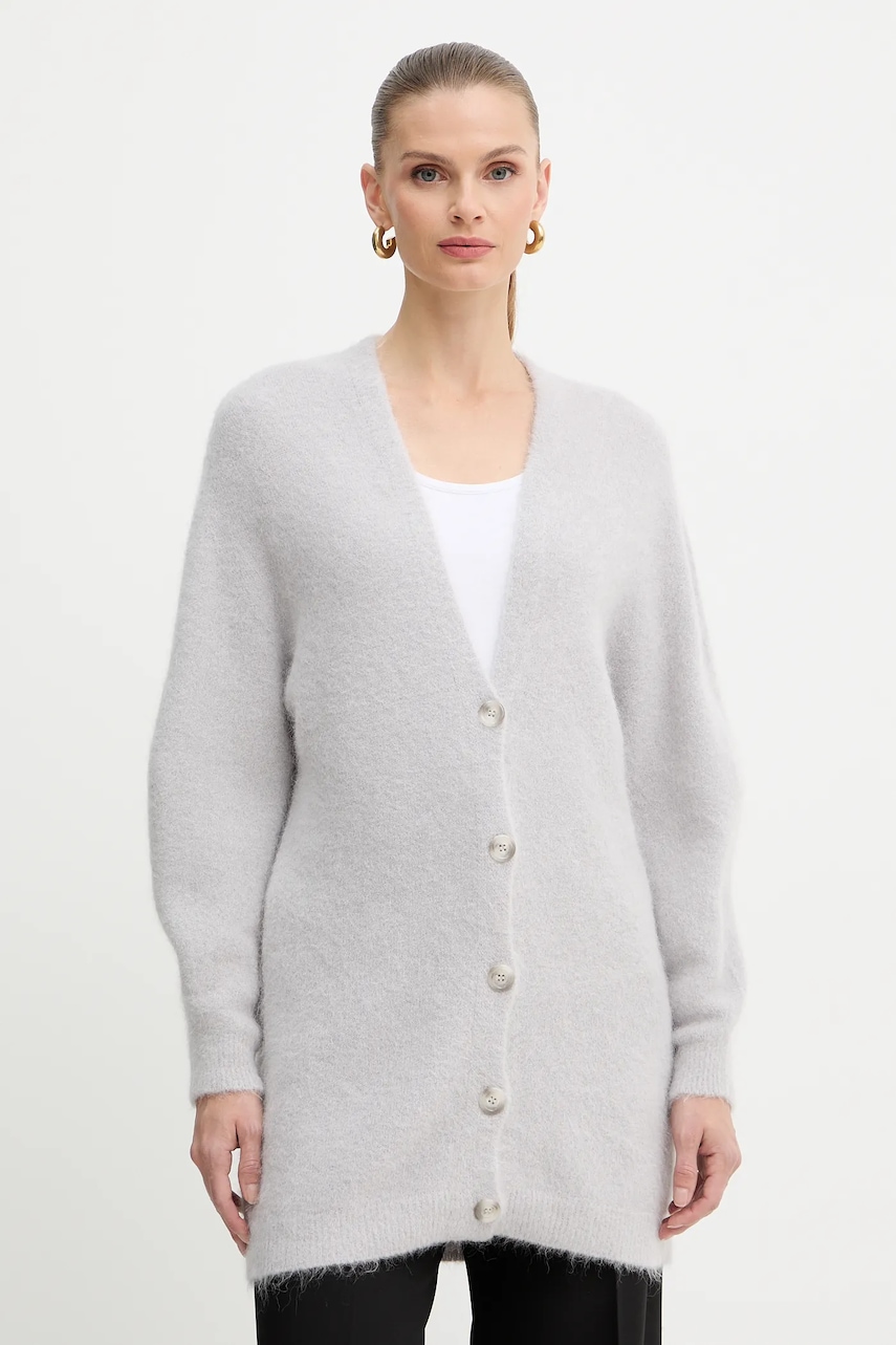 Marella cardigan de lână culoarea gri, 2523346122200