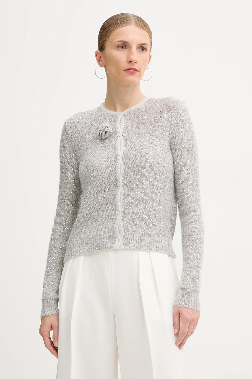Marella cardigan din amestec de lână culoarea gri, light, 2523346152200
