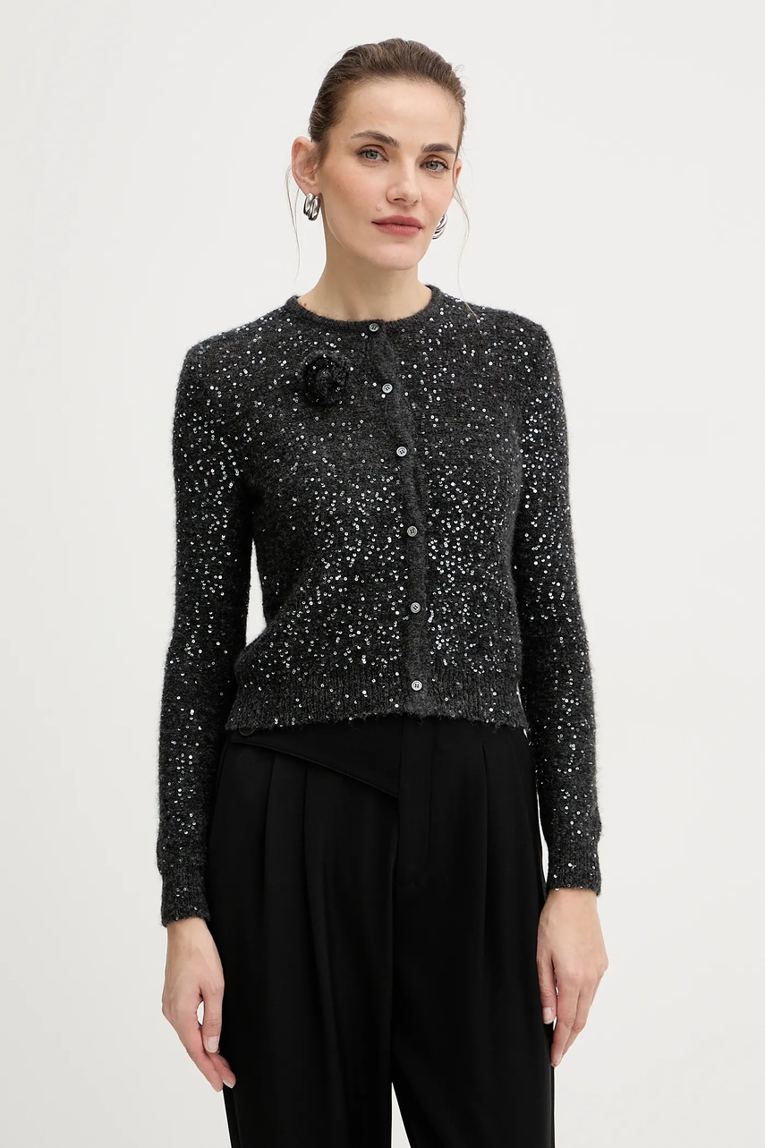 Marella cardigan din amestec de lână culoarea gri, light, 2523346152200