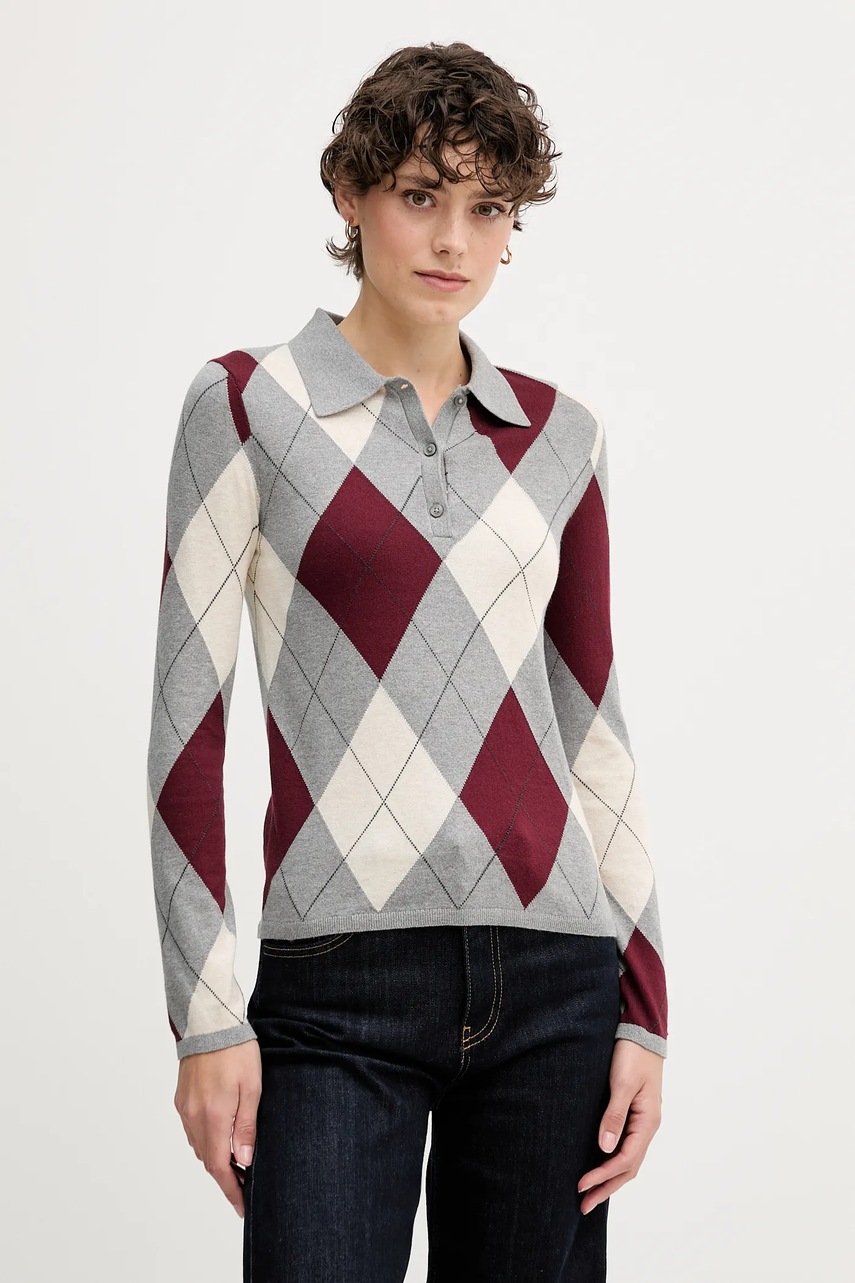 Levně Bavlněný svetr Tommy Hilfiger dámský, šedá barva, WW0WW48393