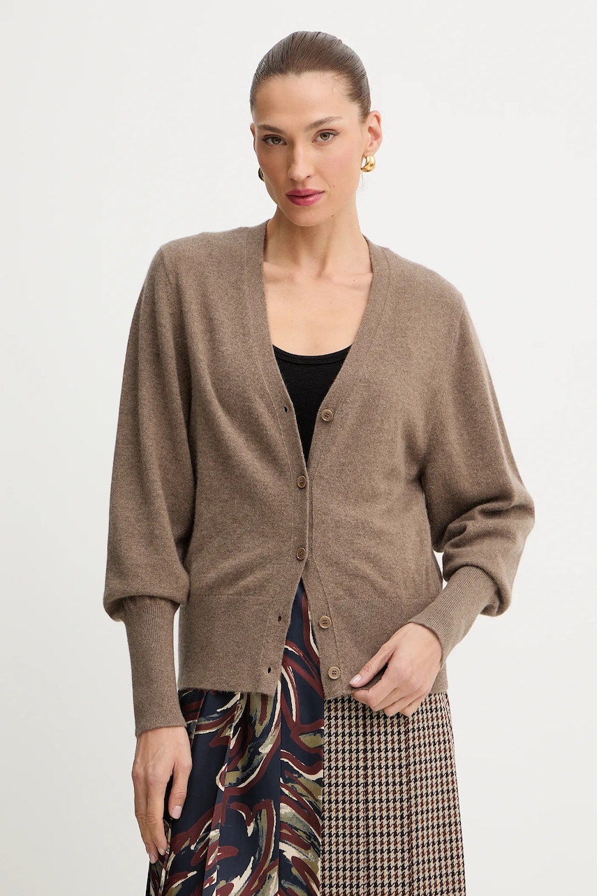 BOSS cardigan din cașmir culoarea maro, light, 50548814