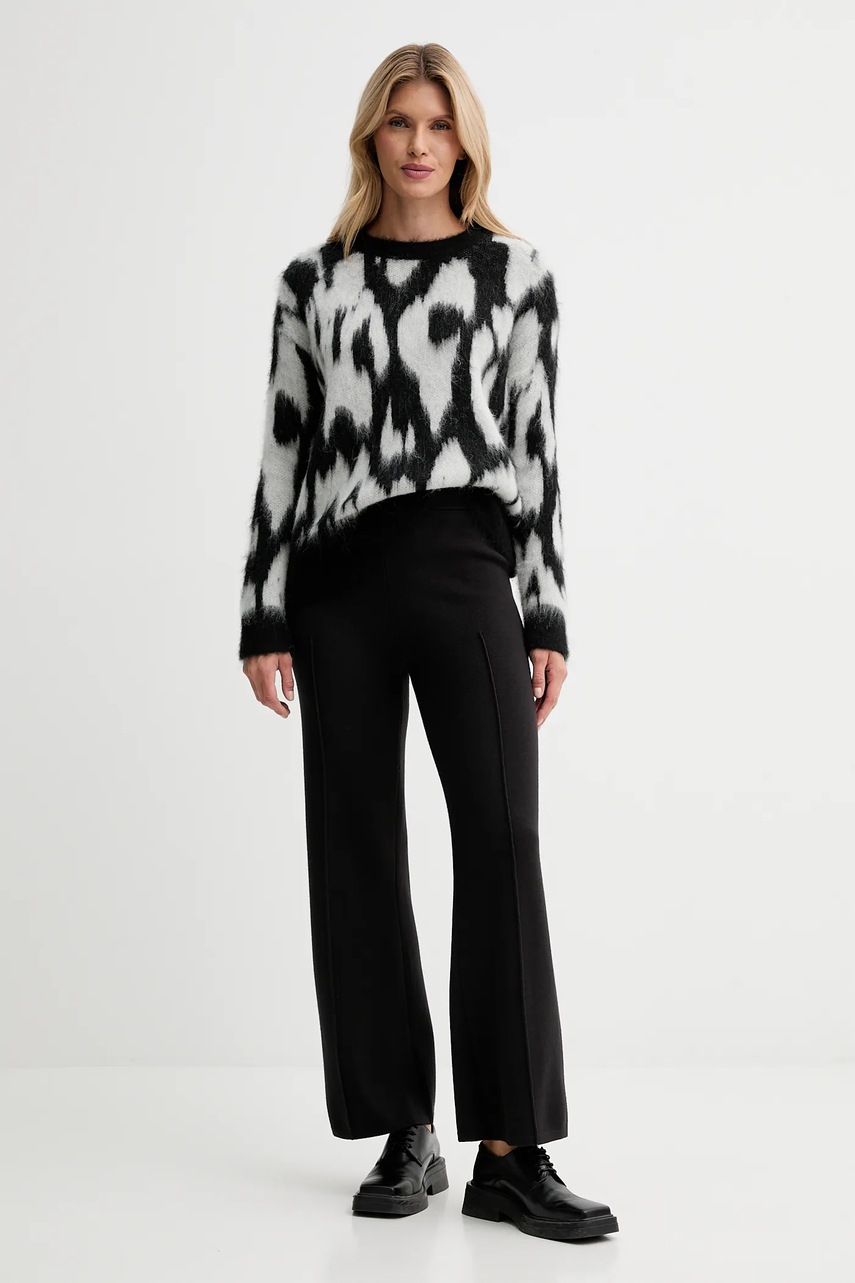 Πουλόβερ με προσθήκη μαλλιού Calvin Klein χρώμα: μαύρο, LV044D343G φωτογραφία