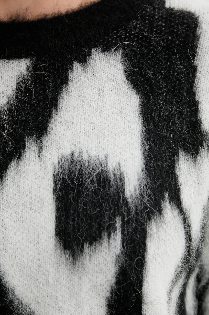 Πουλόβερ με προσθήκη μαλλιού Calvin Klein χρώμα: μαύρο, LV044D343G φωτογραφία