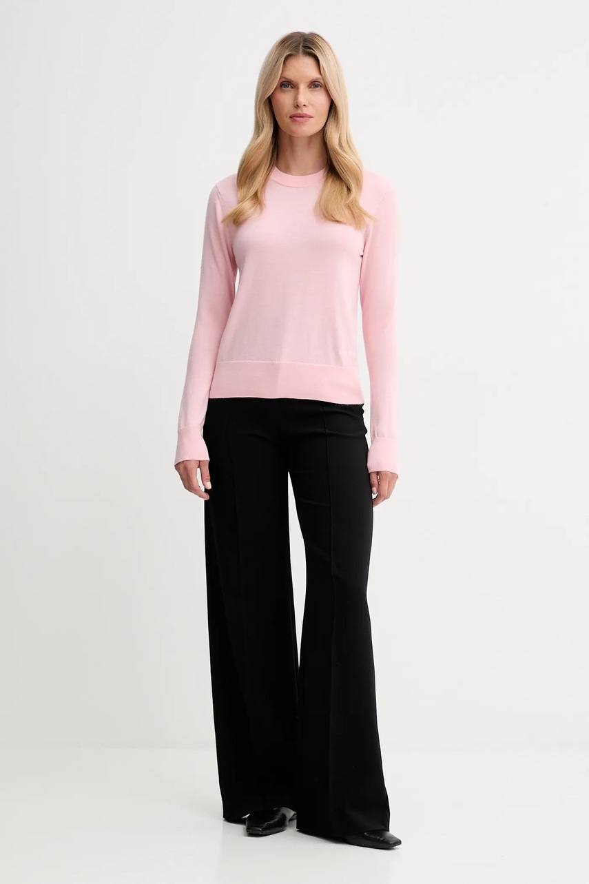 Свитер с добавлением шерсти Calvin Klein цвет розовый лёгкий LV044D370G