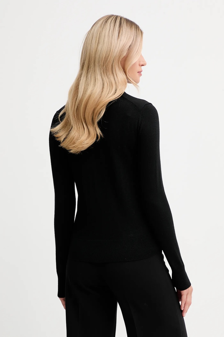 Πουλόβερ με προσθήκη μαλλιού Calvin Klein χρώμα: μαύρο, LV044D370G φωτογραφία