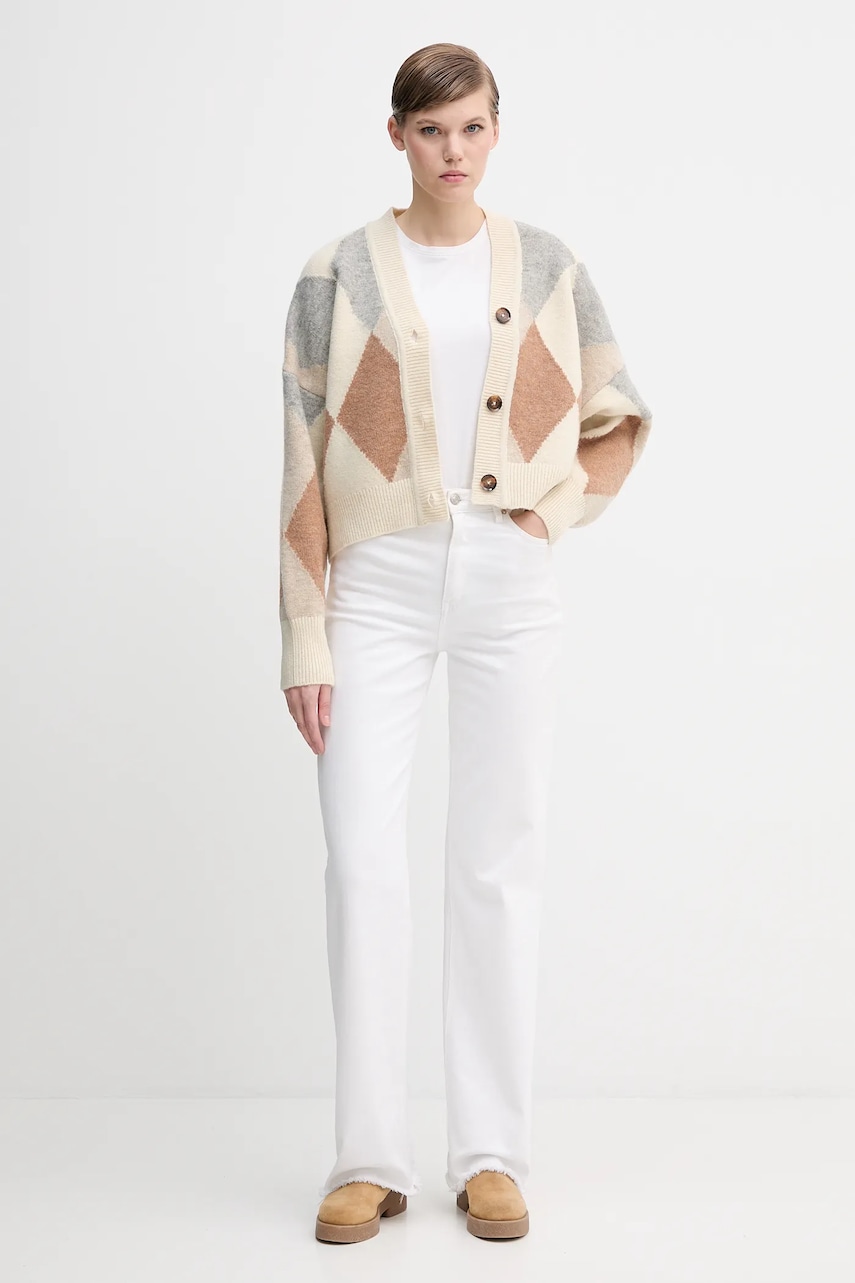 Kardigan s příměsí vlny Barbour SILVIA