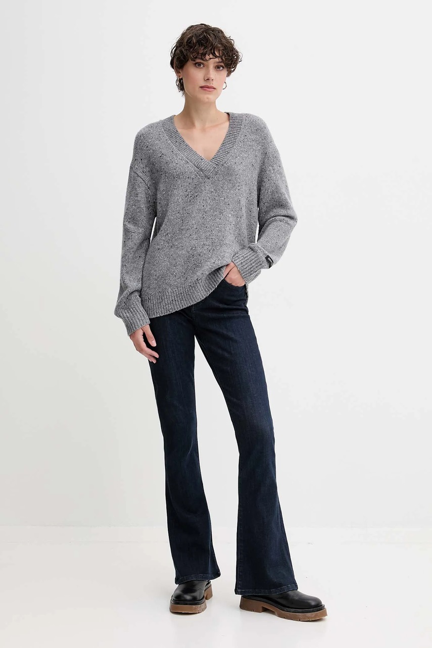 Свитер Calvin Klein Jeans цвет серый лёгкий LV044D328G