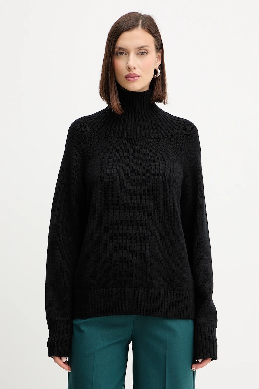 MICHAEL Michael Kors pulover de lână culoarea negru, călduros, cu guler, MF561CGF2G