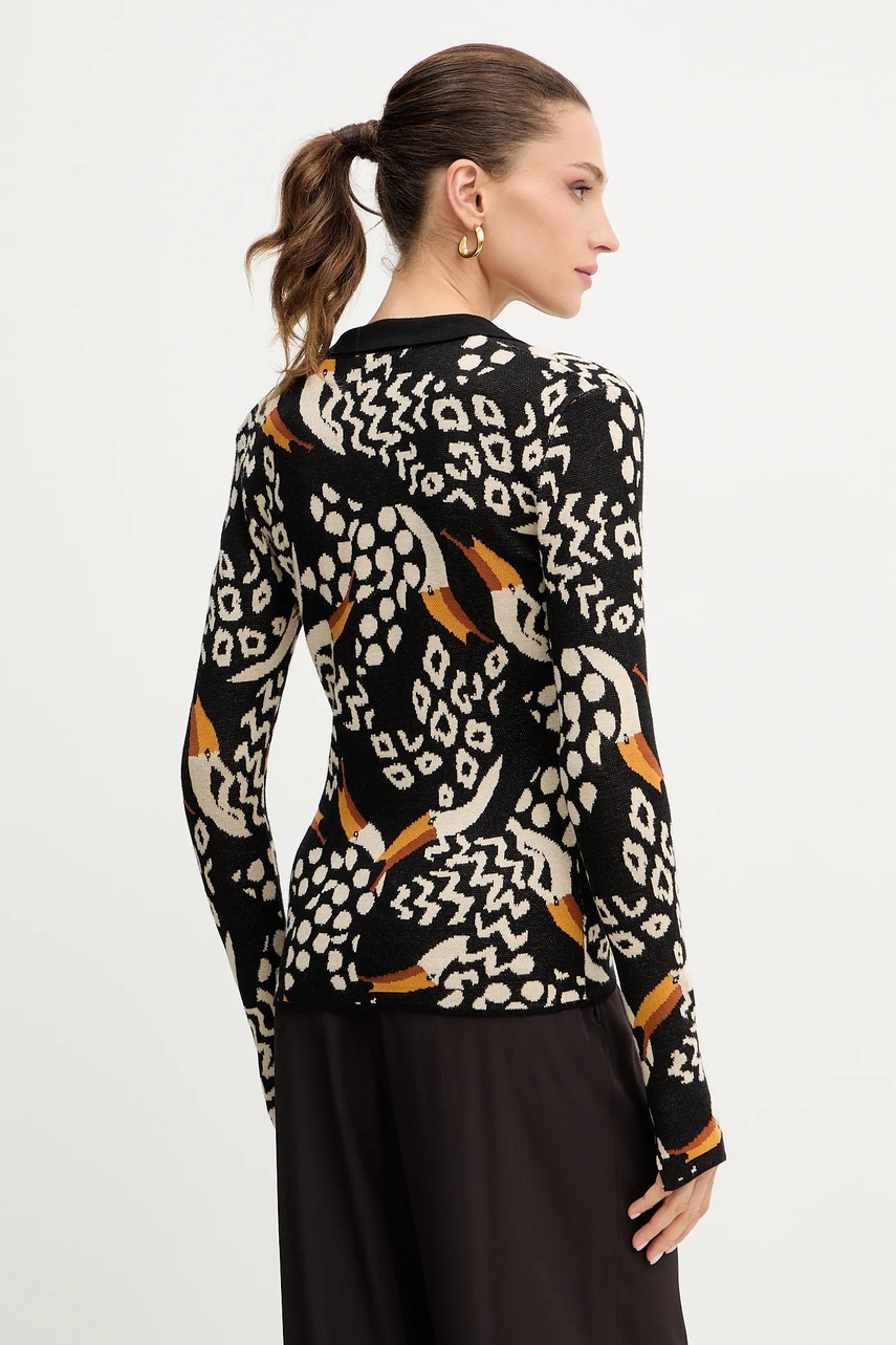 Πουλόβερ Farm Rio χρώμα: μαύρο, 351831 φωτογραφία