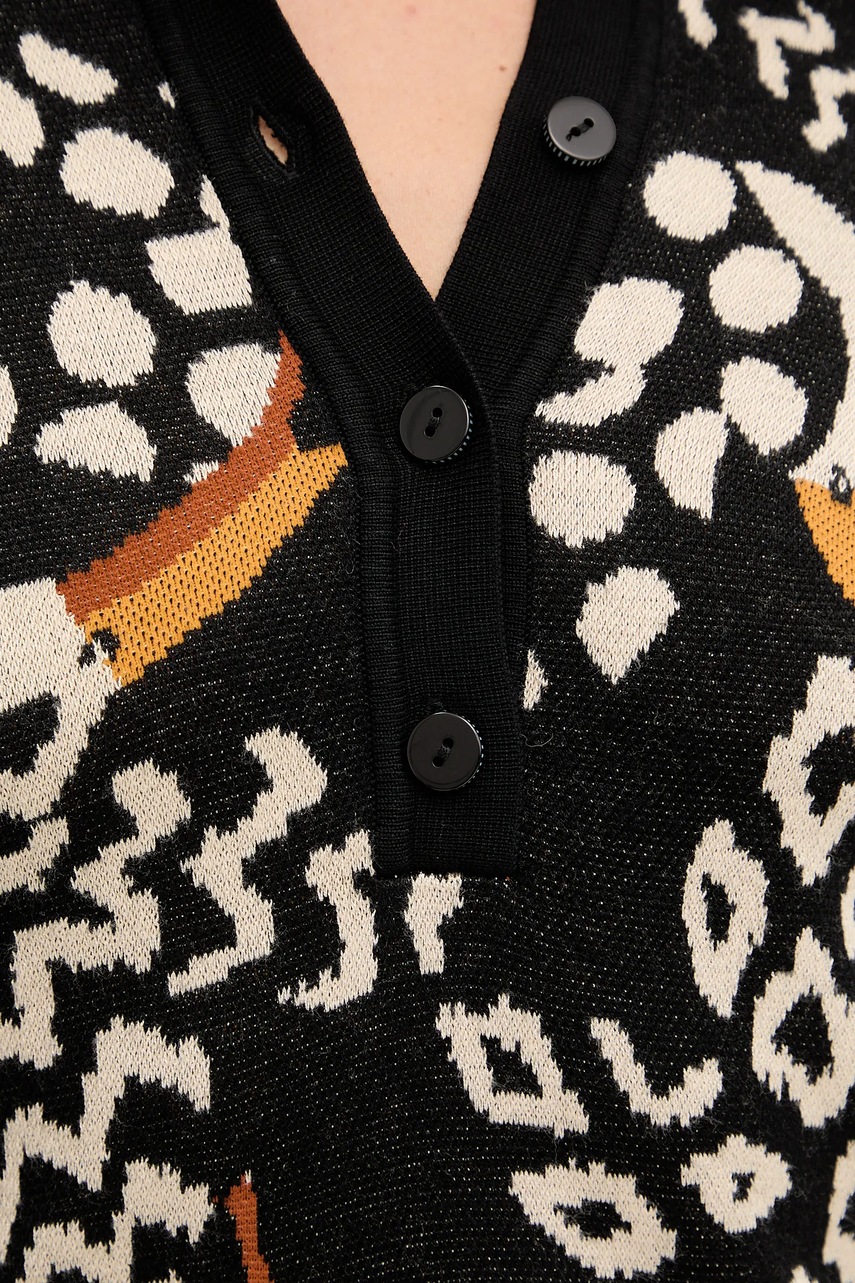 Πουλόβερ Farm Rio χρώμα: μαύρο, 351831 φωτογραφία