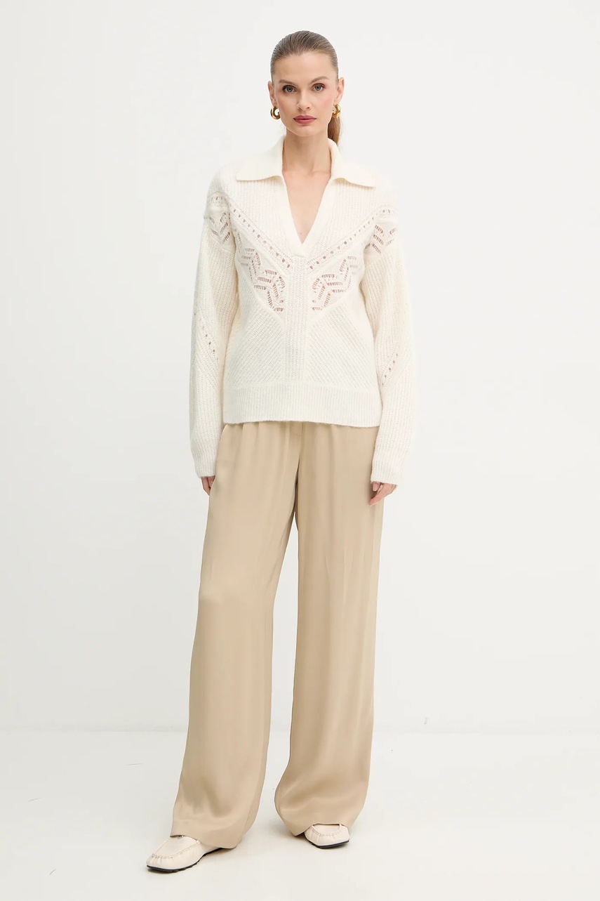 Свитер с добавлением шерсти BOSS Orange цвет бежевый  50548948