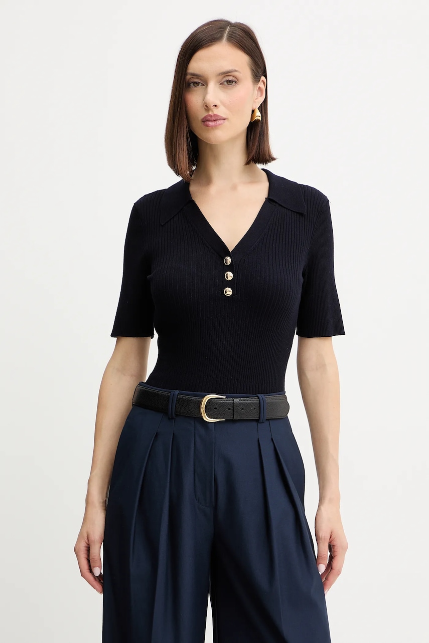 Morgan bluză culoarea bleumarin, MBANA