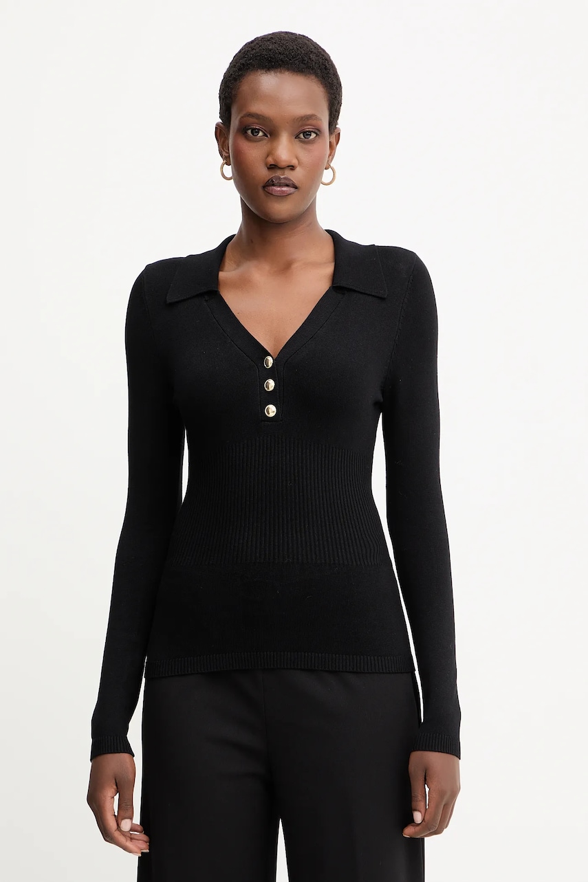 Morgan pulover culoarea negru, light, MBANOU