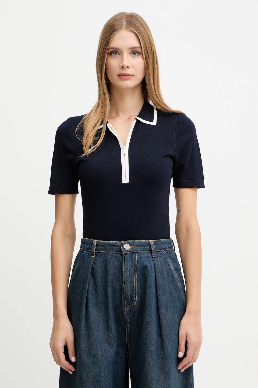 Morgan tricou polo culoarea bleumarin, MBICOSI