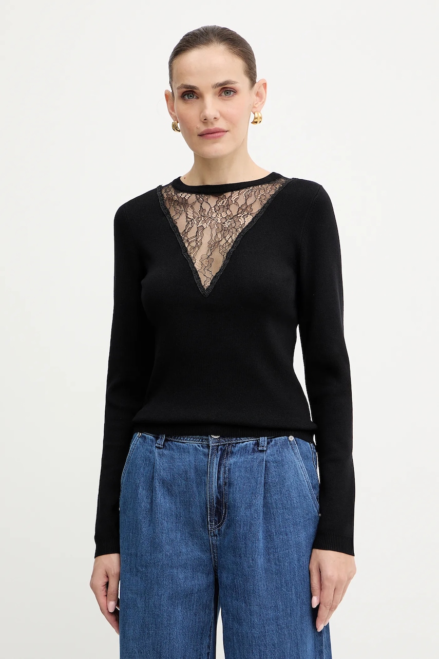 Morgan pulover culoarea negru, light, MCHANTI