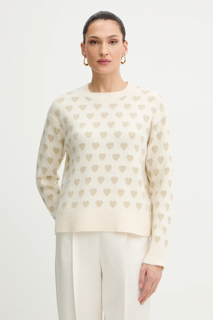 Morgan pulover culoarea bej, light, MCOEUR