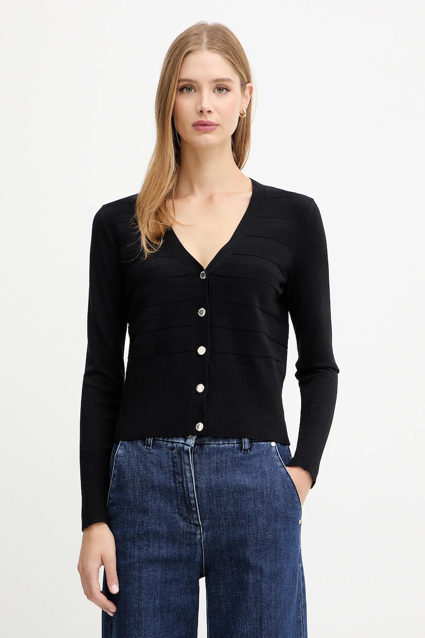 Morgan cardigan culoarea negru, light, MENTHI