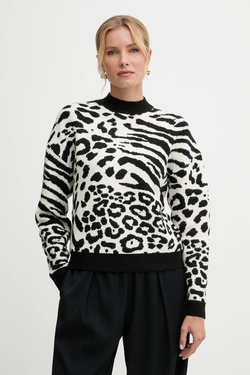 Morgan pulover culoarea bej, cu turtleneck, MFELIXA