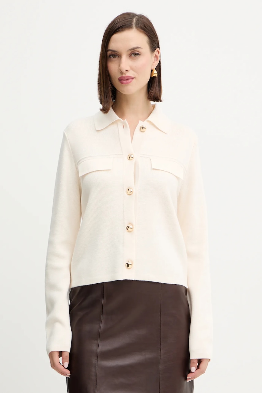 Morgan cardigan din amestec de lână culoarea bej, light, MIMDIE