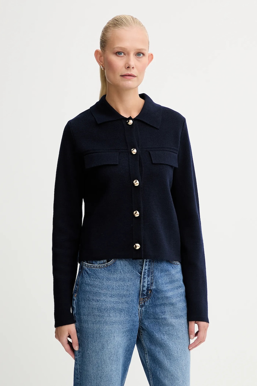 Morgan cardigan din amestec de lână culoarea bleumarin, light, MIMDIE